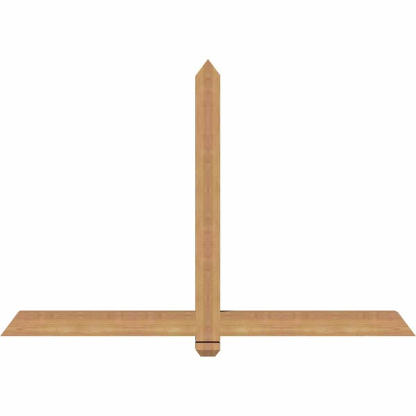 Ekena Millwork Eugene Smooth Timber Gable Bracket, Western Red Cedar, 60"W x 40"H x 3 1/2"D x 3 1/2"F, 16/12 Pitch GBW060X40X0404EUG00SWR - main